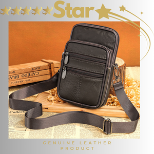 Genuine Leather Shoulder Bag, Waist Bag, small cross body bag KANDM0510