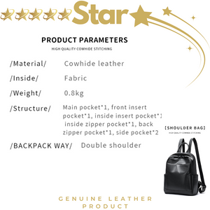 Genuine leather Backpack, Large soft leather,Ipad  bag, Travel Bag-km2265/43