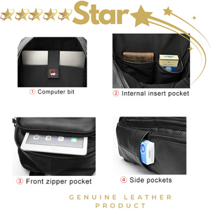 Genuine Leather Backpack, Large soft leather,Laptop  bag, Travel Bag km9251/43